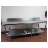 STAINLESS STEEL 8 FT WORK TABLE