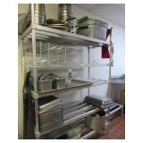 ALUMINUM SHELVES W/ CONTENTS