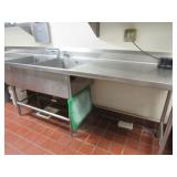 STAINLESS STEEL 2 COMPARTMENTS SINK