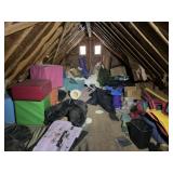 Contents of Attic in Shop Not Including Go Kart Pa