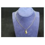 14 K GOLD LINK CHAIN 16" LONG