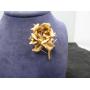 14K GOLD FILAGREE FLOWER BROACH