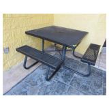 3 METAL PICNIC TABLES