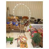 VINTAGE METAL FLOWER STAND AND COLLECTIBLES VINTAGE METAL FLOWER STAND AND COLLECTIBLES