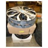 3 NEW ASSORTED CAR WHEELS & WHEEL COVERS 3 NEW ASSORTED CAR WHEELS & WHEEL COVERS