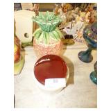 2 McCOY COOKIE JARS PINAPPLE HAS LID DAMAGE 2 McCOY COOKIE JARS PINAPPLE HAS LID DAMAGE