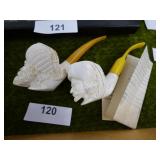 2 VINTAGE MEERSCHAUM SMOKING PIPES 2 VINTAGE MEERSCHAUM SMOKING PIPES