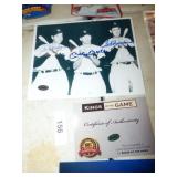 DIMAGGIO, MANTLE & WILLAMS SIGNED PICTURE W/COA DIMAGGIO, MANTLE & WILLAMS SIGNED PICTURE W/COA