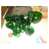 ASSORTED OATMEAL GLASS ITEMS