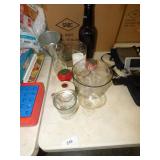 LARGE GLASS BUDWEISER BOTTLES & DECOR
