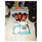 NEW TACKLE BOX & 3 CANS INSECT REPELLANT