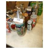 4 BEER STEINS