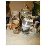 4 BEER STEINS