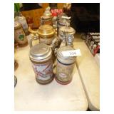 4 BEER STEINS