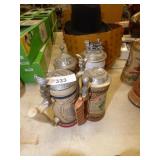 4 BEER STEINS