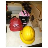 MOTORCYCLE HELMET, HARD HAT, BALL HAT