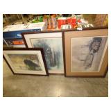 3 SIGNED AND NUMBERED SHIP PICTURES