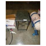 MARBLE TOP WROUGHT IRON TABLE