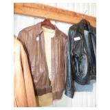 2 LEATHER JACKETS & 6 PANTS