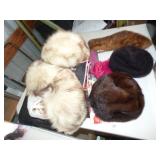 ASSORTED FUR HATS & COLLARS