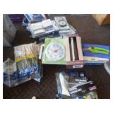 RAIN GAUGE, THERMOMETER, COLTHES PINS