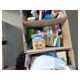 BOX OF CLEANING SUPPLIES