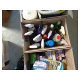 BOX OF CLEANING SUPPLIES