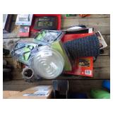 BRACKETS, RUG, PAN, LIGHT FIXTURE