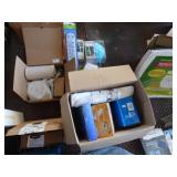 3 LIGHT SETS, PAN, THERMOMETER,