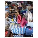 BLUE STRIPE ORGANIZER WITH SHOES, SOCKS, GLOVES