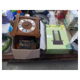 BOX W/CLOCK, LIGHTED GLASS FOUNTAIN