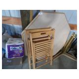 TABLE & 2 WOOD CHAIRS