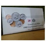 1988 MINT SET ALL P&D COINS UNCIR