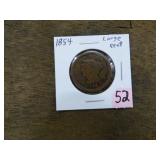 1854 LARGE CENT