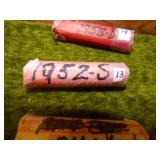 1952-S WHEAT CENTS SOLID DATE ROLL