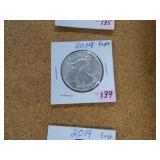 2019 SILVER AMERICAN EAGLE BU