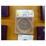1917-S MERCURY DIME AU-50, ANACS NICE EARLY