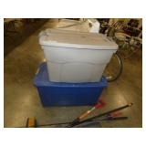 2 LARGE TOTES WITH LIDS
