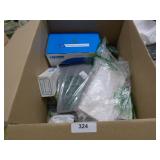 BOX OF TONER, PLASTIC BAGS