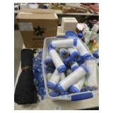 TOTE OF FILTERS, FRONT DOOR MAT