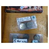8 SILVER CANADIAN QUARTERS 1.2 OZ SILVER