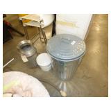 TRASH CAN , MILK CAN & BUCKET