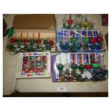 BUBBLE CHRISTMAS LIGHTS & VINTAGE ORNAMENTS