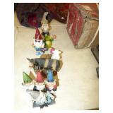 GNOME, COW, DOG FIGURINES