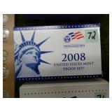 2008 PROOF SET WITH PRESIDENTIAL DOLLARS
