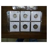 6 MERCURY DIMES 1917,24,29, 41-D, 43(FINE)43-D
