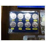 LOT OF 8 KENNEDY HALVES 4 ARE 40% SILVER