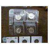 4 UNC. 1959 WASHINGTON QUARTERS CUT FROM MINT SETS