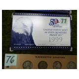 1999 STATE QUARTER PROOF SET FIRST YEAR