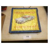 VINTAGE MATCHBOX CAR BOX WITH SOME CARS